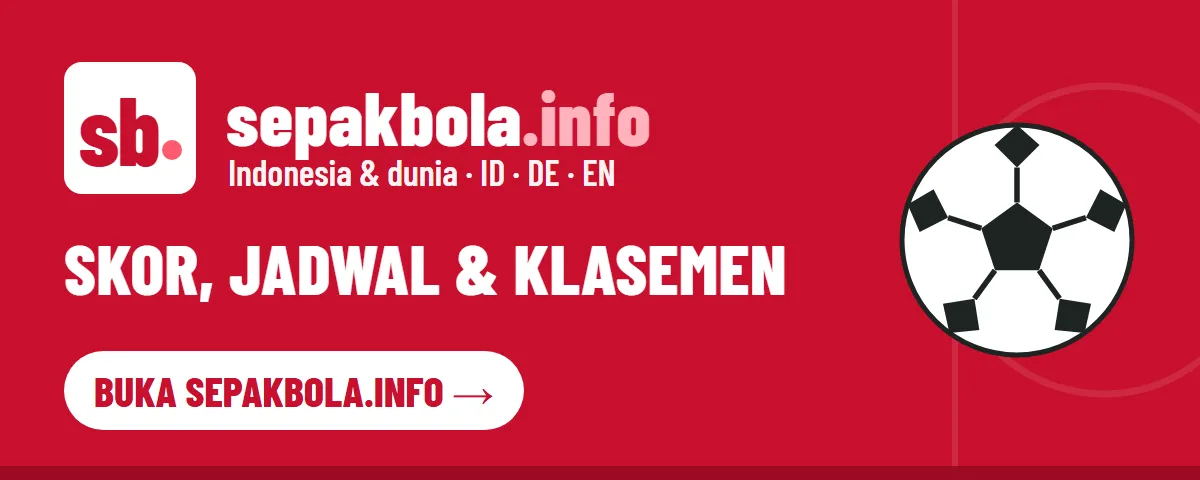 sepakbola.info: skor, jadwal & klasemen